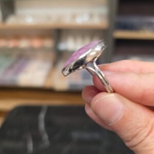 Alternative view of YAKUT 7A KALİTE FASET KESİM 925 GÜMÜŞ EL YAPIMI AYARLI YÜZÜK 9.62gr Y25