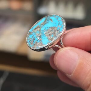 Alternative view of FİRUZE 7A KALİTE GÜMÜŞ AYARLI YÜZÜK 5,80Gr N11
