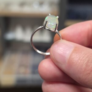 Alternative view of ATEŞ OPAL ETİYOPYA 7A KALİTE AYARLI GÜMÜŞ YÜZÜK 2,54Gr N1