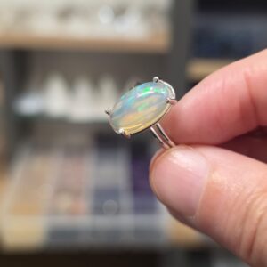 ATEŞ OPAL ETİYOPYA 7A KALİTE AYARLI GÜMÜŞ YÜZÜK 2,54Gr N1