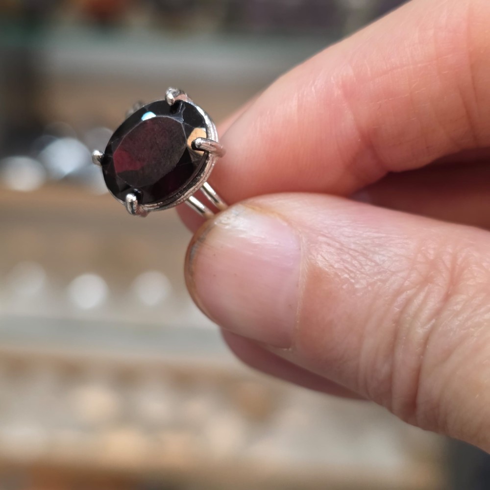 GRANAT 7A KALİTE FASET KESİM AYARLI GÜMÜŞ YÜZÜK 3,17gr N6