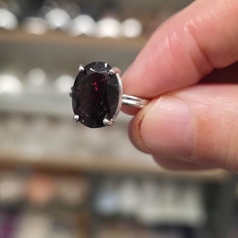 GRANAT 7A KALİTE FASET KESİM AYARLI GÜMÜŞ YÜZÜK 3,54gr N12