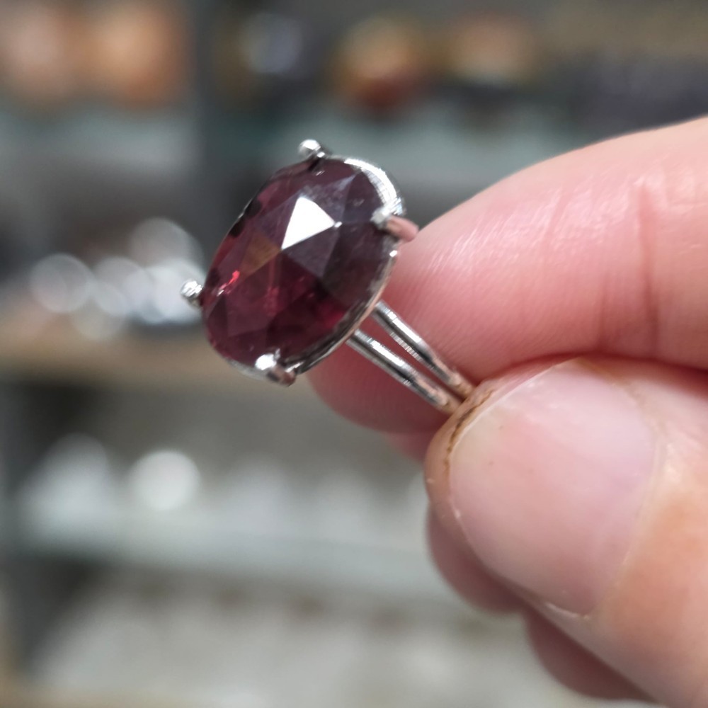 GRANAT 7A KALİTE FASET KESİM AYARLI GÜMÜŞ YÜZÜK 3,41gr N20