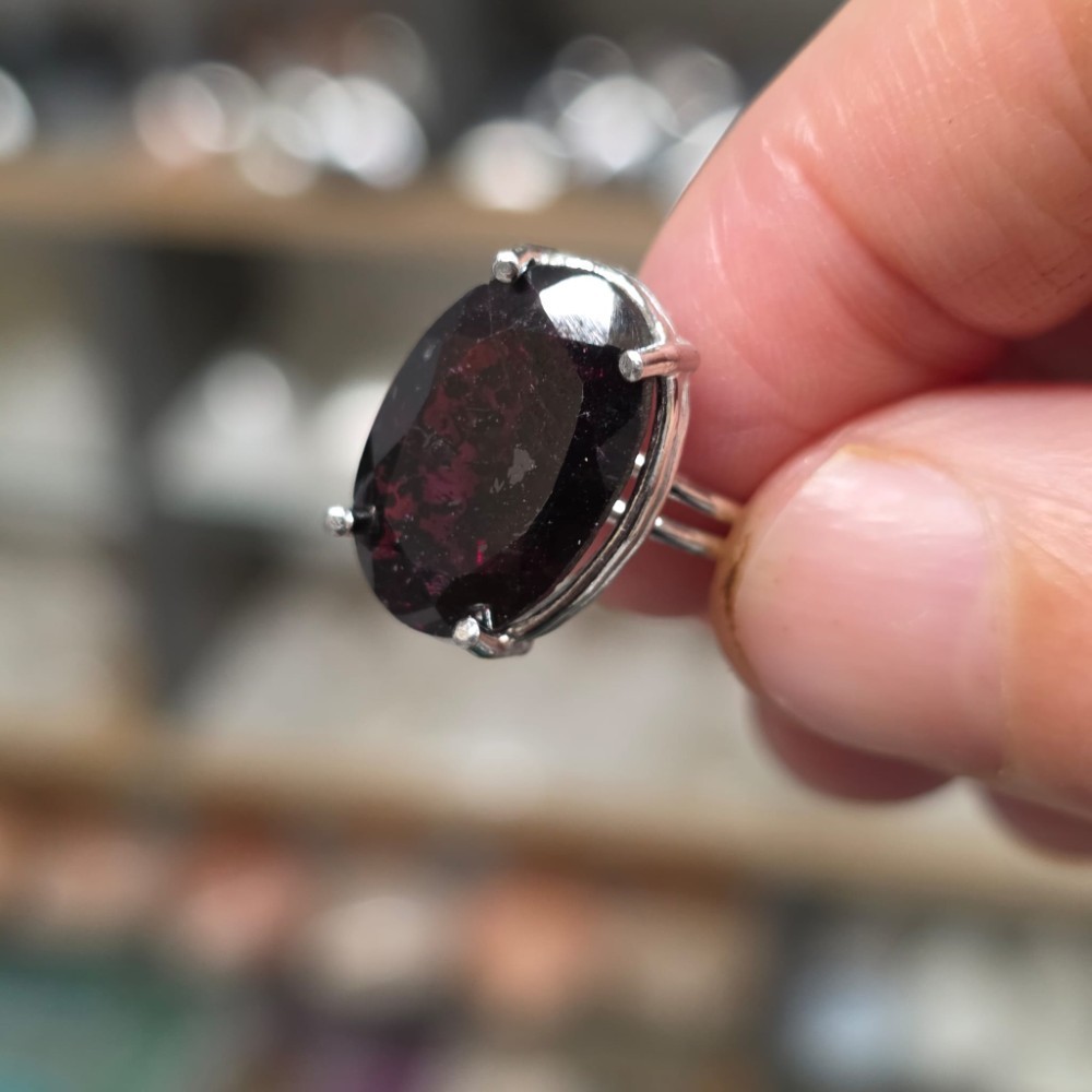 GRANAT 7A KALİTE FASET KESİM AYARLI GÜMÜŞ YÜZÜK 4,18gr N17