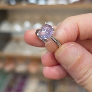 Alternative view of AMETİST 7A KALİTE ÖZEL KESİM AYARLI GÜMÜŞ YÜZÜK 2,17Gr N15
