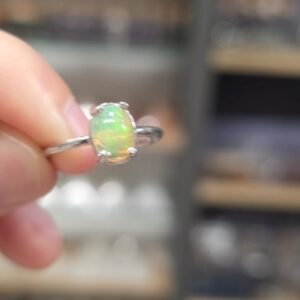 Alternative view of ATEŞ OPAL ETİYOPYA 7A KALİTE AYARLI GÜMÜŞ YÜZÜK 1,51Gr N12