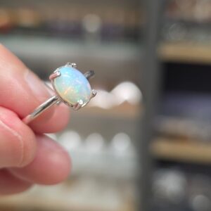 ATEŞ OPAL ETİYOPYA 7A KALİTE AYARLI GÜMÜŞ YÜZÜK 1,51Gr N11