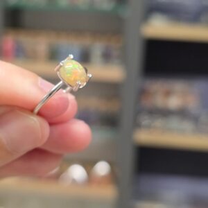 Alternative view of ATEŞ OPAL ETİYOPYA 7A KALİTE AYARLI GÜMÜŞ YÜZÜK 1,51Gr N13