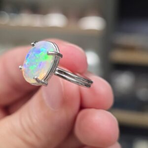 Alternative view of ATEŞ OPAL ETİYOPYA 7A KALİTE AYARLI GÜMÜŞ YÜZÜK 2,51Gr N6