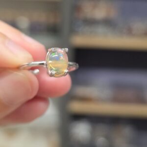 Alternative view of ATEŞ OPAL ETİYOPYA 7A KALİTE AYARLI GÜMÜŞ YÜZÜK 1,51Gr N10