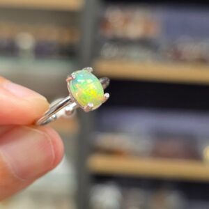 ATEŞ OPAL ETİYOPYA 7A KALİTE AYARLI GÜMÜŞ YÜZÜK 1,52Gr N9