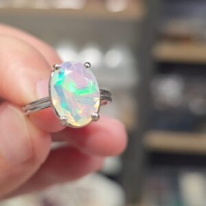 Alternative view of ATEŞ OPAL ETİYOPYA 7A KALİTE AYARLI GÜMÜŞ YÜZÜK 2,56Gr N19