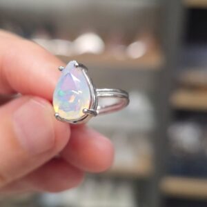 Alternative view of ATEŞ OPAL ETİYOPYA 7A KALİTE AYARLI GÜMÜŞ YÜZÜK 2,60Gr N17
