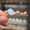 ATEŞ OPAL ETİYOPYA 7A KALİTE AYARLI GÜMÜŞ YÜZÜK 2,55Gr N14