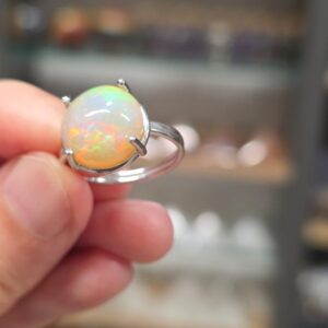 Alternative view of ATEŞ OPAL ETİYOPYA 7A KALİTE AYARLI GÜMÜŞ YÜZÜK 2,92Gr N16