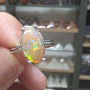 Alternative view of ATEŞ OPAL ETİYOPYA 7A KALİTE AYARLI GÜMÜŞ YÜZÜK 2,23Gr N25