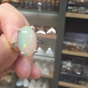 Alternative view of ATEŞ OPAL ETİYOPYA 7A KALİTE AYARLI GÜMÜŞ YÜZÜK 3,23Gr N21