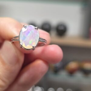 Alternative view of ATEŞ OPAL ETİYOPYA 7A KALİTE AYARLI GÜMÜŞ YÜZÜK 2,45Gr N32