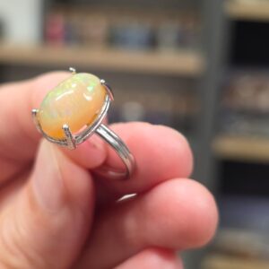 Alternative view of ATEŞ OPAL ETİYOPYA 7A KALİTE AYARLI GÜMÜŞ YÜZÜK 2,78Gr N28