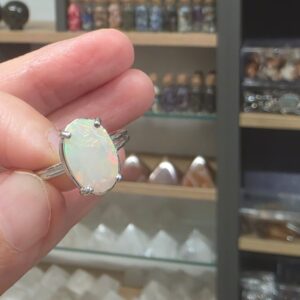 ATEŞ OPAL ETİYOPYA 7A KALİTE AYARLI GÜMÜŞ YÜZÜK 2,52Gr N34