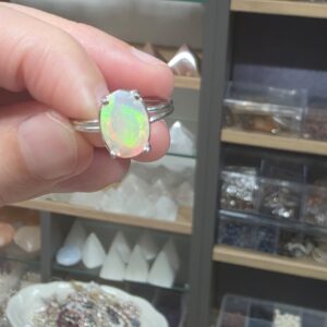 Alternative view of ATEŞ OPAL ETİYOPYA 7A KALİTE AYARLI GÜMÜŞ YÜZÜK 1,99Gr N33