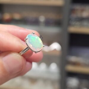 ATEŞ OPAL ETİYOPYA 7A KALİTE AYARLI GÜMÜŞ YÜZÜK 1,99Gr N33