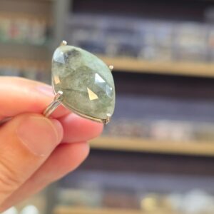 ZÜMRÜT DAMARLI AYARLI GÜMÜŞ YÜZÜK 5,25Gr Z27