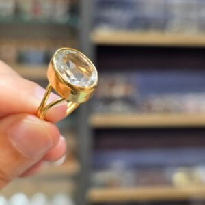 AMETİST GREN ALTIN KAPLAMA GÜMÜŞ YÜZÜK 4,90Gr G10