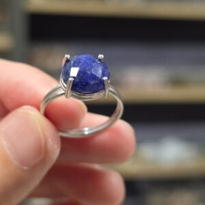 Alternative view of LAPİS LAZULİ FASET KESİM AYARLI GÜMÜŞ YÜZÜK 2,85Gr L2
