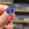 LAPİS LAZULİ FASET KESİM AYARLI GÜMÜŞ YÜZÜK 3,55Gr L4