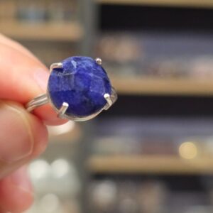 Alternative view of LAPİS LAZULİ FASET KESİM AYARLI GÜMÜŞ YÜZÜK 3,55Gr L4