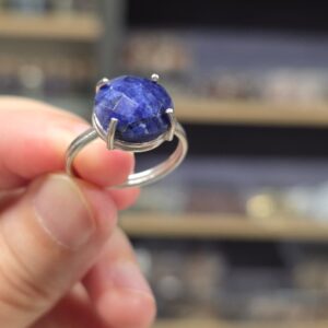 Alternative view of LAPİS LAZULİ FASET KESİM AYARLI GÜMÜŞ YÜZÜK 2,78Gr L6