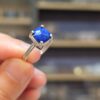 LAPİS LAZULİ FASET KESİM AYARLI GÜMÜŞ YÜZÜK 2,44Gr L7