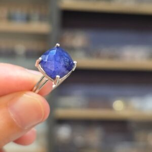 Alternative view of LAPİS LAZULİ FASET KESİM AYARLI GÜMÜŞ YÜZÜK 2,44Gr L7