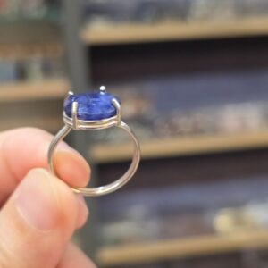 Alternative view of LAPİS LAZULİ FASET KESİM AYARLI GÜMÜŞ YÜZÜK 3,32Gr L12