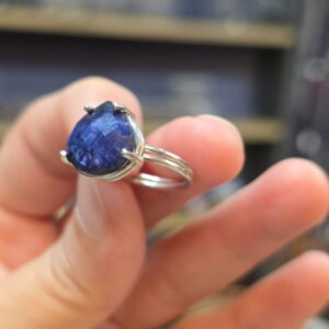 LAPİS LAZULİ FASET KESİM AYARLI GÜMÜŞ YÜZÜK 3,35Gr L18 - Görsel 3