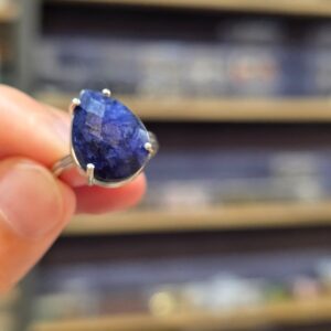 Alternative view of LAPİS LAZULİ FASET KESİM AYARLI GÜMÜŞ YÜZÜK 4,12Gr L16