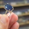 LAPİS LAZULİ FASET KESİM AYARLI GÜMÜŞ YÜZÜK 3,29Gr L21
