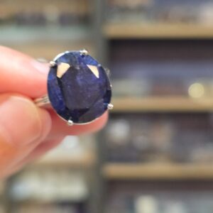 LAPİS LAZULİ FASET KESİM AYARLI GÜMÜŞ YÜZÜK 4,80Gr L19 - Görsel 2