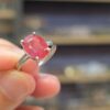 YAKUT 7A KALİTE FASET KESİM 925 GÜMÜŞ AYARLI YÜZÜK 2,15Gr Y1