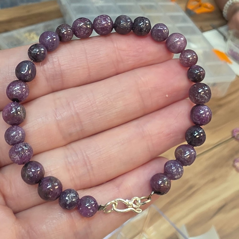 YAKUT 7A KALİTE 6MM GÜMÜŞ APARATLI 16-19 BİLEKLİK YB6
