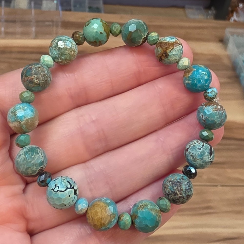 FİRUZE 7A KALİTE FASET KESİM 16-19 CM BİLEKLİK FB1