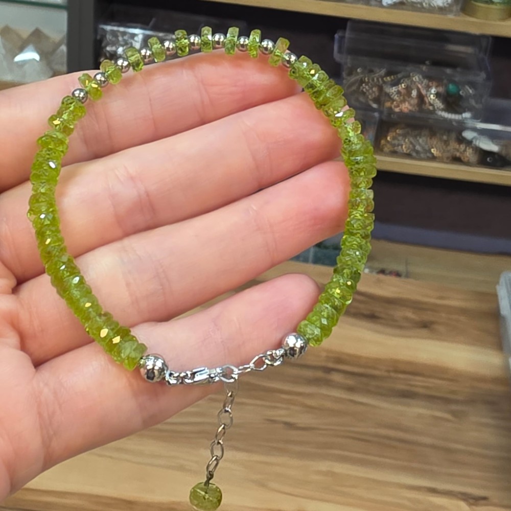 ZEBERCET 7A KALİTE RONDELA KESİM 16-19CM GÜMÜŞ APARATLI BİLEKLİK Z3