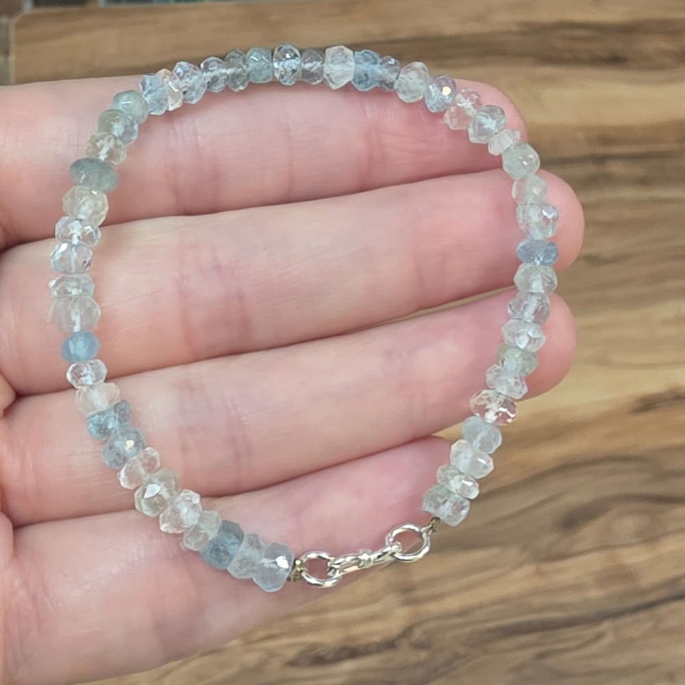 MAVİ TOPAZ GÜMÜŞ APARATLI  BİLEKLİK 16-19CM T11
