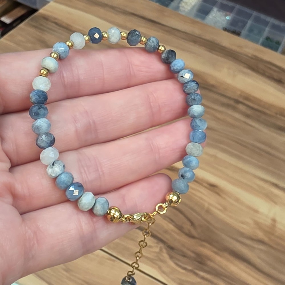 KİYANİT RONDELA KESİM GÜMÜŞ APARATLI 16-19CM BİLEKLİK K1