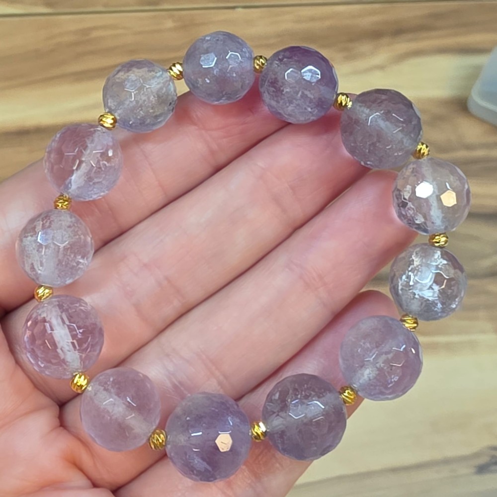 LAVENDER FASET KESİM 9MM 16-19CM BİLEKLLİK L2