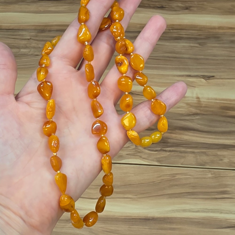 KEHRİBAR YETİŞKİN KOLYESİ ORİJİNAL 18,29Gr 60cm K20