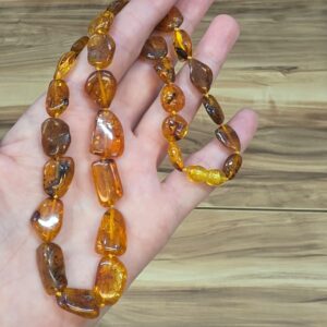 KEHRİBAR YETİŞKİN KOLYESİ ORİJİNAL 17,13Gr 54cm K31