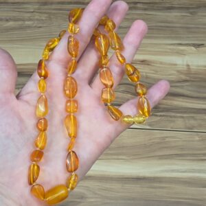 KEHRİBAR YETİŞKİN KOLYESİ ORİJİNAL 16,48Gr 54cm K30