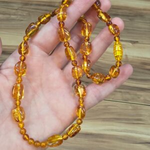 KEHRİBAR YETİŞKİN KOLYESİ ORİJİNAL 17,20Gr 48cm K36